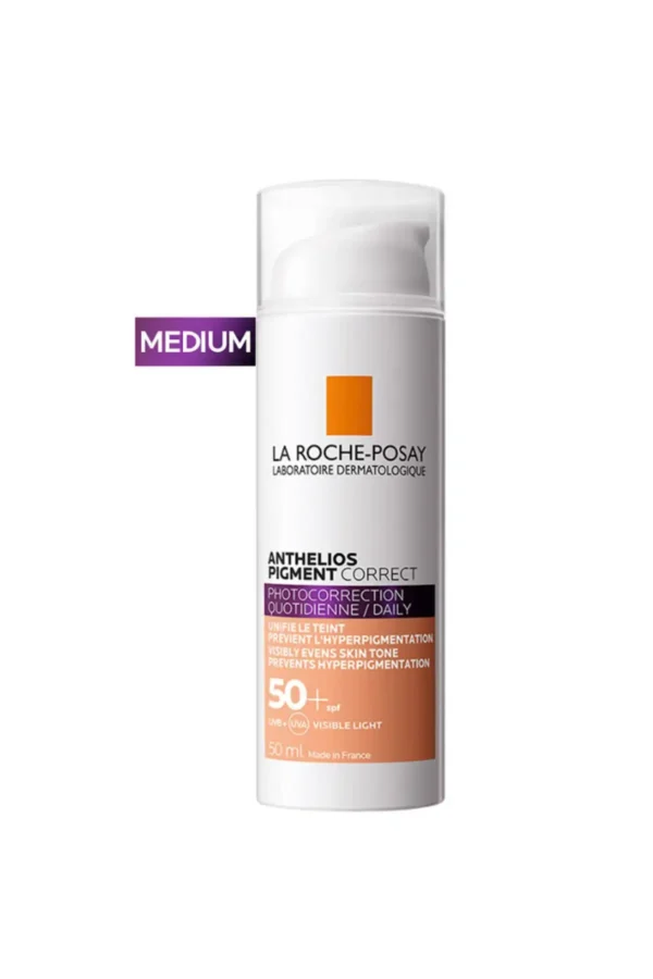 کرم ضد آفتاب آنتلیوس پیگمنت کُرکت SPF50 حجم 50 میلی لیتر - متوسط - 7159