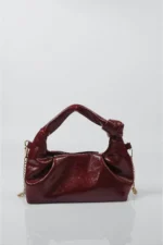 کیف دستی و دوشی زنانه bordo کوچک با زنجیر - 7183