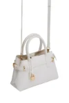 کیف دستی و دوشی زنانه مینی با جزئیات قفل سفید - 7193