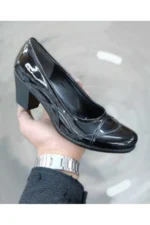 کفش مجلسی زنانه مدل سیاه، کلاسیک و روزمره با طراحی شیک، راحت و سبک با پاشنه کم - 6953