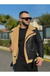 کاپشن مردانه کامل با آستر پشمی لمینه - 7302