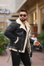 کاپشن چرم لمینه کروات - 7298