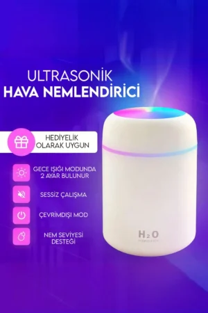 رطوبت‌ساز H2O 300 میلی‌لیتر اولتراسونیک و بخار ساز و دیفیوزر عطر - 7447