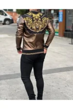 ژاکت چرمی با طرح شیر در پشت ویژن - 7318