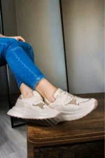 NSTYLE زنانه کفش اسنیکر ارتفاع بالا با کفی ایر راحت و مناسب برای استفاده روزمره و ورزش - 7503