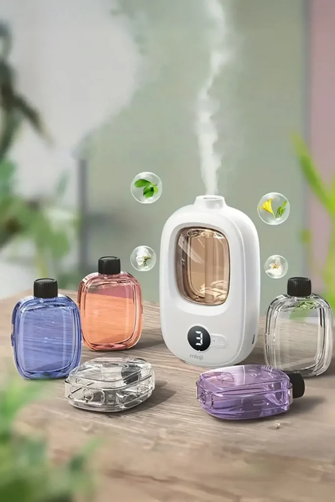 دستگاه خوشبو کننده اتاق شارژی خودکار نسل جدید مایو مدل Smell 2x (یک عدد با عطر هیلتون) - 7448