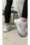 کفش ورزشی روزمره زنانه ناستایل با کفی بالا و رنگ سفید - 7494