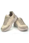 بافت روزمره راحت کفش ورزشی سبک زنانه به رنگ بژ - 8375