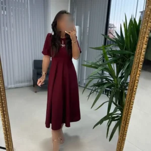 پیراهن bordo با گیره زیبا - 8130