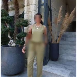 ست بلوز راحت بدون آستین - 8195