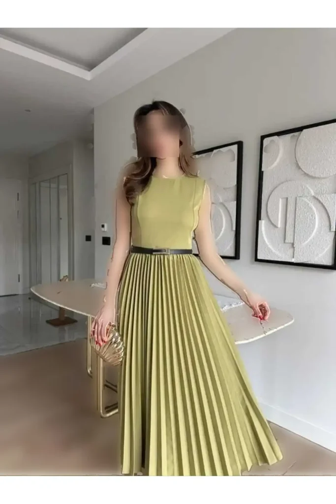 پیراهن میدی ووویا کاملاً مطابق با اندازه است. - 7846