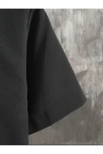 تاپ شلوارک مردانه از پارچه کرینکل با طرح باریومچیک و قابل استفاده در فصل تابستان به همراه کشسانی - 7942