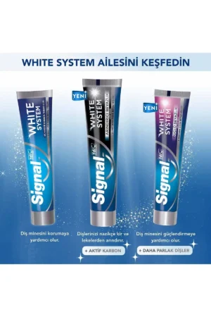 خمیردندان سفید کننده سیستم سفید 75 میلی لیتر بسته 4 عددی - 8110