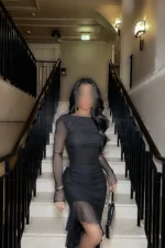 نام محصول: لباس توری آستین دار مشکی ATE-0669 - 7831