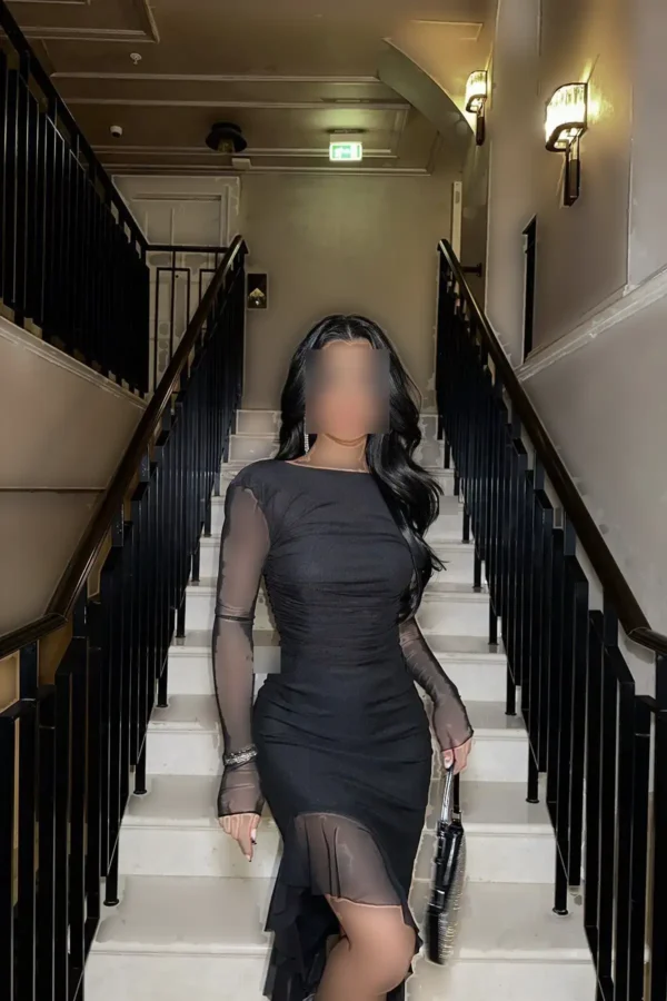 نام محصول: لباس توری آستین دار مشکی ATE-0669 - 7831