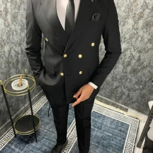 کت و شلوار مردانه کراواتی مشکی سایز ۴۸ - 7571