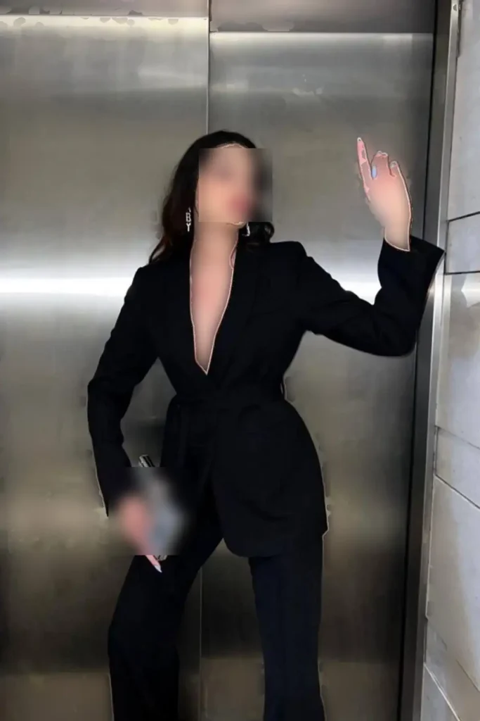 ست شلوار و blazer چسبیده با شلوار گشاد - 7525