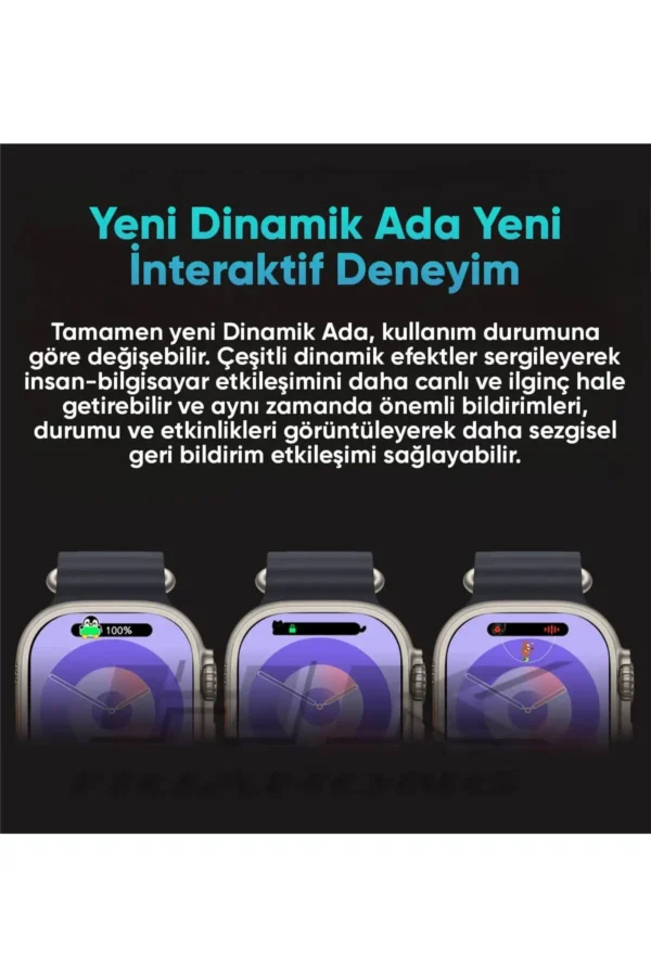 HK 10 Ultra ساعت هوشمند 49 میلی‌متری، ساعت مچی سری 9 Ultra 2 با صفحه AMOLED، مناسب برای آقایان و خانم‌ها، با دو بند. - 7649