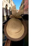 کلاه حصیری زنانه کلاه تابستانی ساحلی کیفیت پریمیوم - قابل انعطاف - قابل تنظیم به اندازه سر - 7654