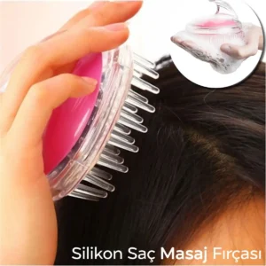 برس ماساژ مو سیلیکونی | شانه سیلیکونی با دسته - 8063