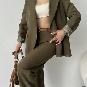 ست بارانی و شلوار گشاد - 8221
