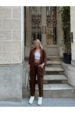 ست کیمونو زنانه با برش راحت بالا و پایین - 8172