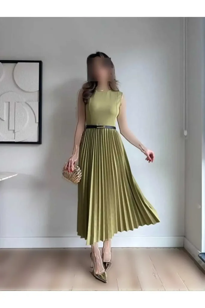 پیراهن میدی ووویا کاملاً مطابق با اندازه است. - 7846
