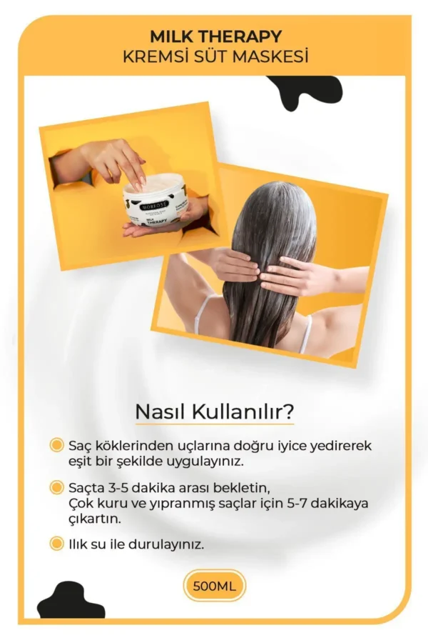 ماسک مو درمانی شیر ۵۰۰ میلی لیتر - 8089