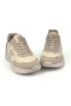 بافت روزمره راحت کفش ورزشی سبک زنانه به رنگ بژ - 8375