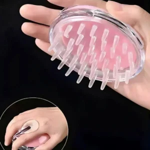 برس ماساژ مو سیلیکونی | شانه سیلیکونی با دسته - 8063