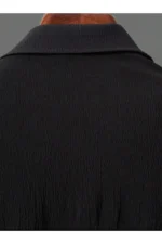 ست تابستانی مردانه شامل پیراهن دکمه‌دار و شلوار بنددار از پارچه کرینکل با دو جیب - 7965