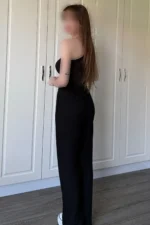ست پارچه گوفه مشکی با یک آستین - 8199