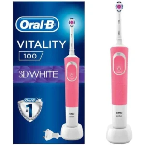 مسواک برقی شارژی Oral B Vitality 100 3D White صورتی - 7624