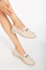 مغز کفش لوفر چرم ارتوپدیک یاسمین - 8289
