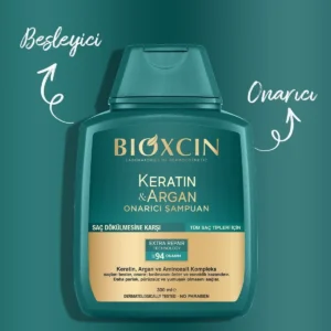 شامپوی ترمیم کننده کراتین و آرگان 300 میلی لیتر + روغن موی کراتین و آرگان + نرم کننده مو - 7706