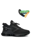 کتانی ورزشی مشکی مردانه - کفش اورتپدیک با زیره بادی تریکو - 8263