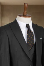 کت و شلوار مردانه ایتالیایی مدل slim fit مشکی - شامل کت، جلیقه و شلوار - 7563