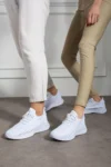 کفش ورزشی نازک سفید تریکو زنانه و مردانه با ویژگی ارتوپدی - 8249