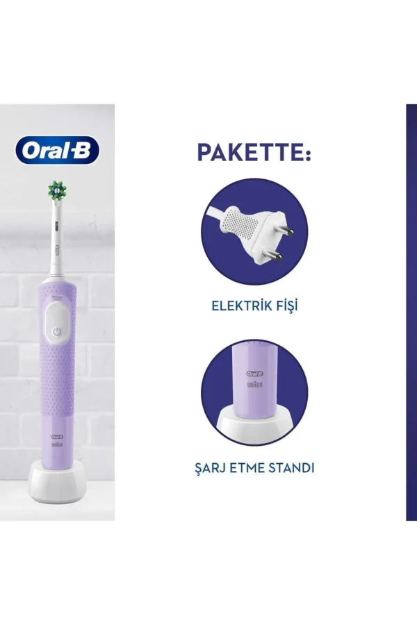 مسواک شارژی D103 ویتالیتی پرو کراس اکشن - بنفش - 8109