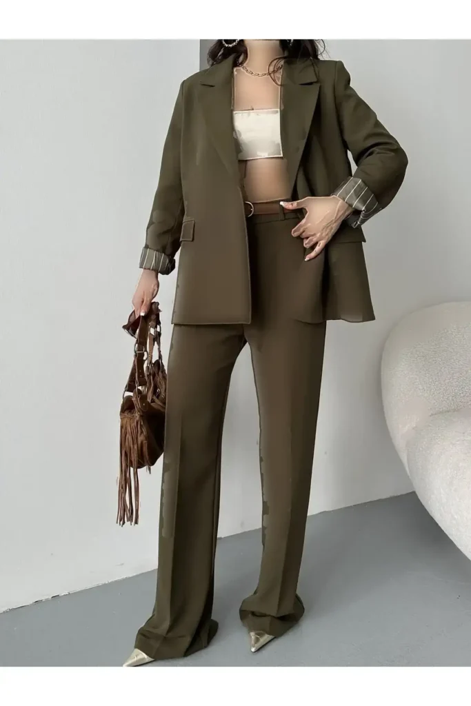 ست بارانی و شلوار گشاد - 8221