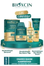 شامپوی ترمیم کننده کراتین و آرگان 300 میلی لیتر + روغن موی کراتین و آرگان + نرم کننده مو - 7706