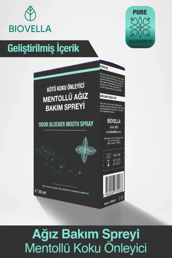 اسپری پیشگیری و از بین برنده بوی بد دهان، فرموله شده بدون الکل، 30 میلی لیتر - 8523