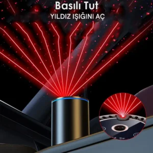 دستگاه بخار مرطوب‌کننده هوا ۴۰ میلی‌لیتر با عطر ستاره‌ای و دستگاه مرطوب‌کننده خودرو با ۴ LED رنگی مدل CV3MAX - 8422
