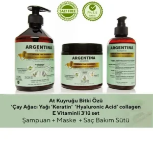 ست مراقبت از مو با کراتین و روغن آرگان آرژانتینی سه عددی - 8946