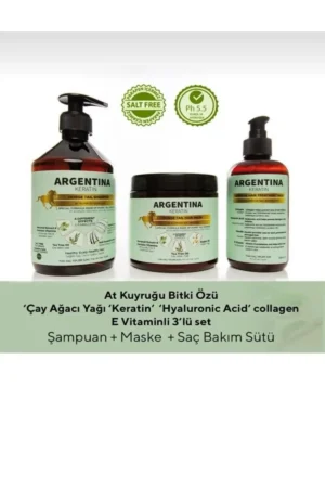 ست مراقبت از مو با کراتین و روغن آرگان آرژانتینی سه عددی - 8946