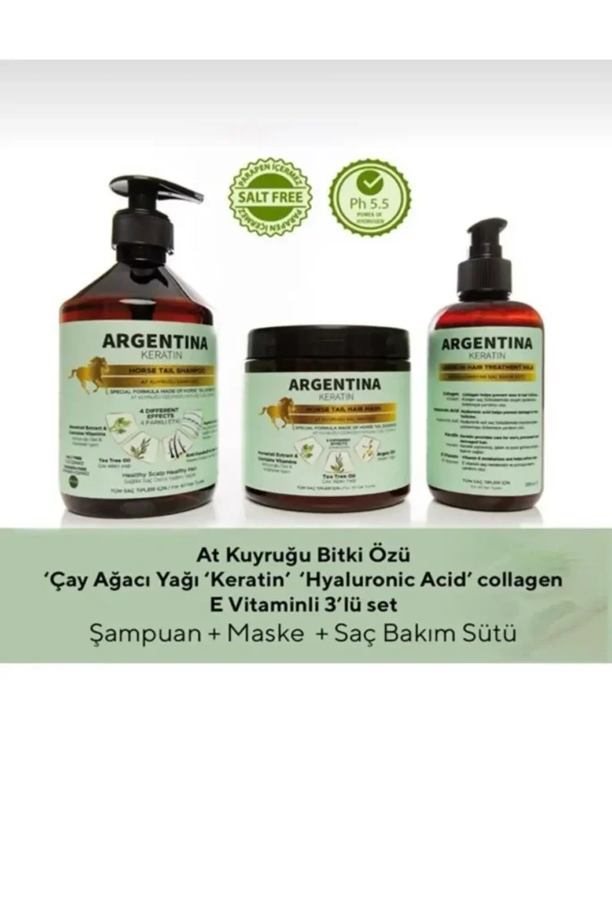 ست مراقبت از مو با کراتین و روغن آرگان آرژانتینی سه عددی - 8946