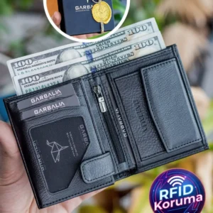 کیف پول مردانه چرم طبیعی مشکی با پنجره سکه مدل Jcksn101 - 8475