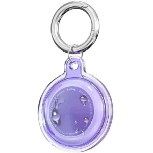 نگهدارنده شفاف ضدآب برای AirTag با حلقه فلزی و سیلیکون مقاوم - 8398