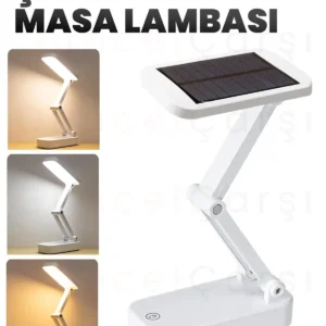 لامپ مطالعه خورشیدی با 3 حالت، USB شارژ، قابل‌تا شدن و مناسب برای مطالعه در تخت خواب - 9288