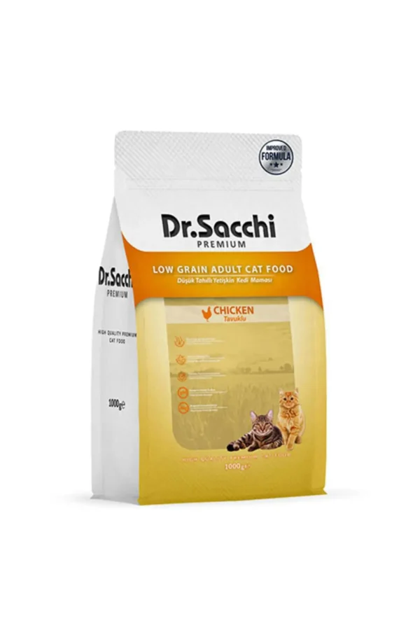دکتر سچّی غذاي پريميوم مخصوص گربه‌ها با طعم مرغ و کم‌غلات 1 کیلوگرم - 8610